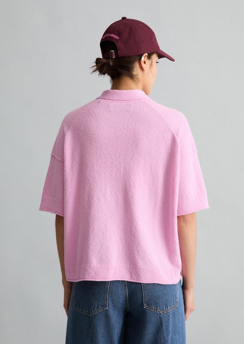 Regular knit polo shirt — Pale Bubblegum