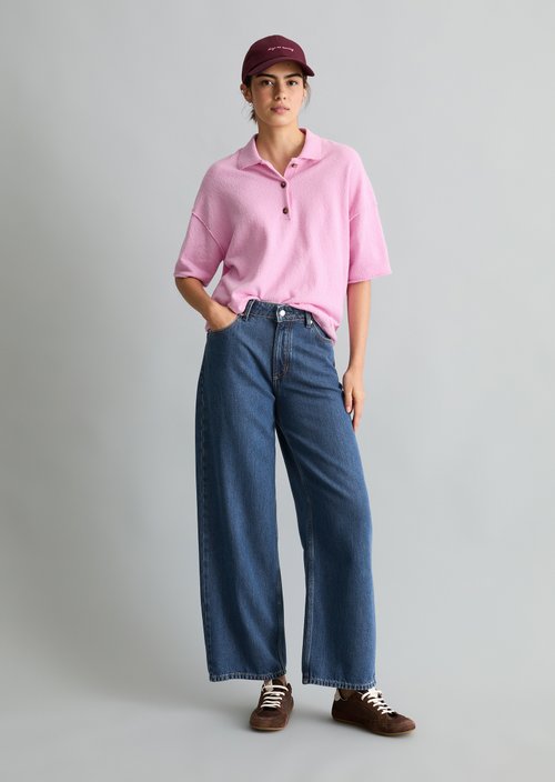 Regular knit polo shirt — Pale Bubblegum