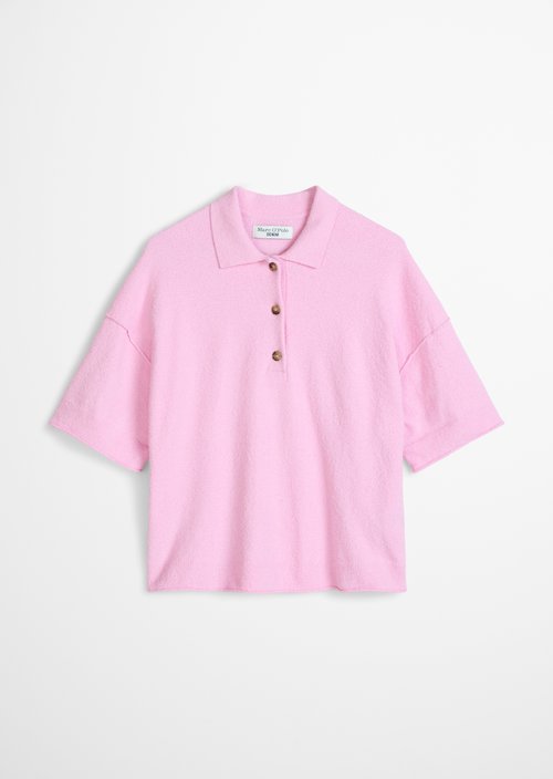 Regular knit polo shirt — Pale Bubblegum