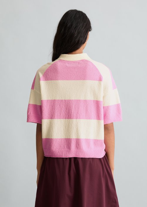 Regular knit polo shirt — Light Pink
