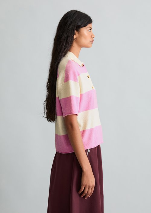 Regular knit polo shirt — Light Pink