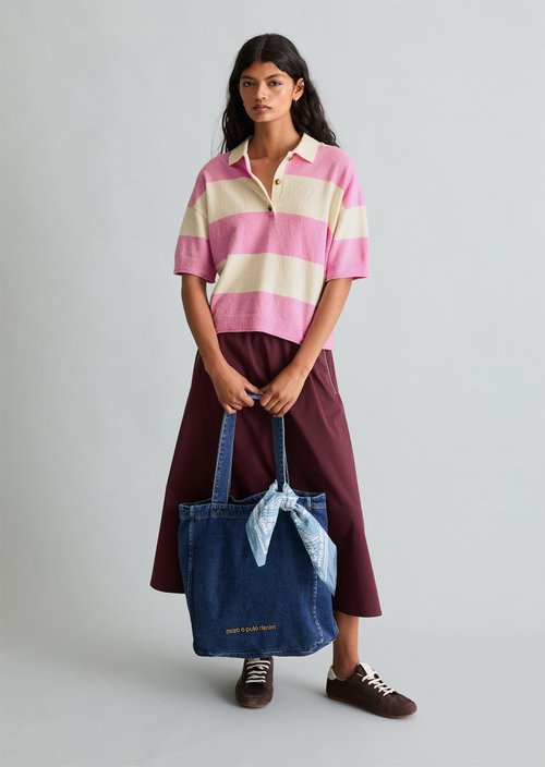 Regular knit polo shirt — Light Pink