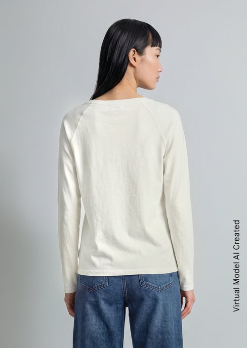 Relaxed-fit long-sleeve shirt — Silky White