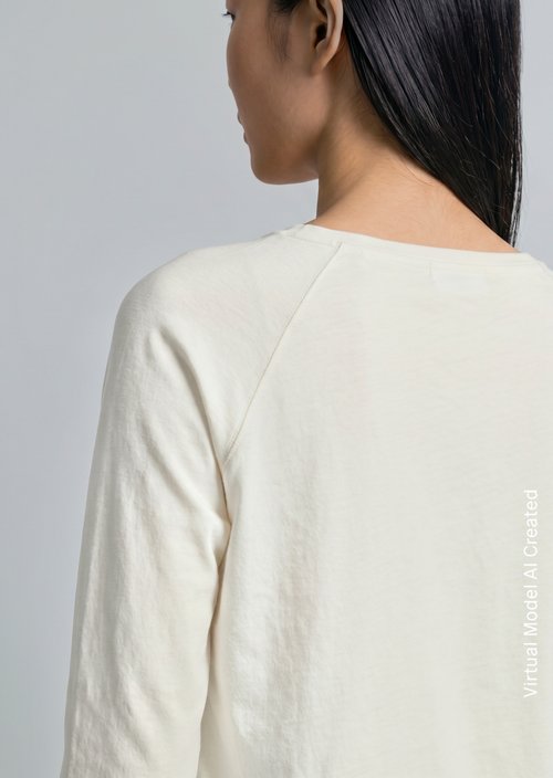 Relaxed-fit long-sleeve shirt — Silky White