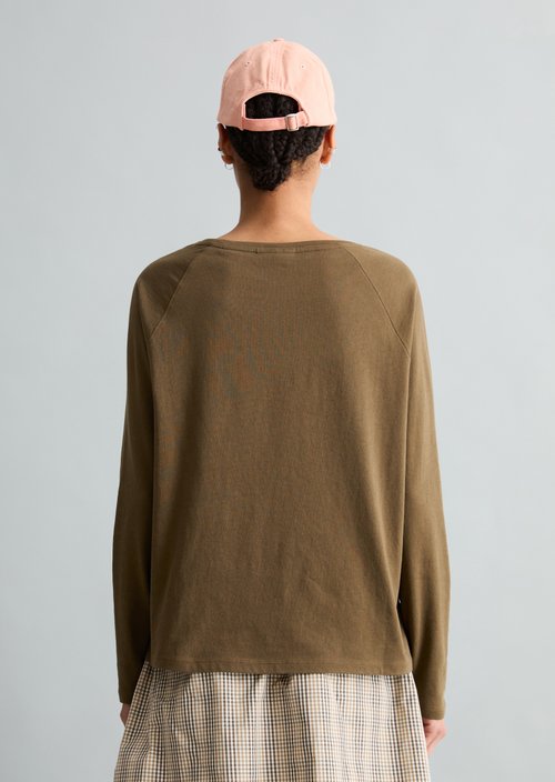 Relaxed-fit long-sleeve shirt — Hazelnut Brown