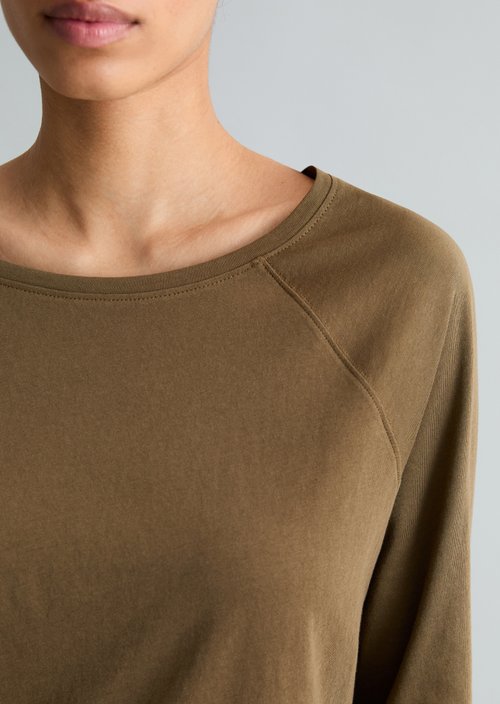 Relaxed-fit long-sleeve shirt — Hazelnut Brown