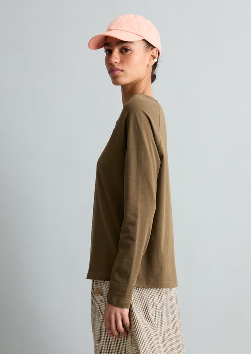 Relaxed-fit long-sleeve shirt — Hazelnut Brown