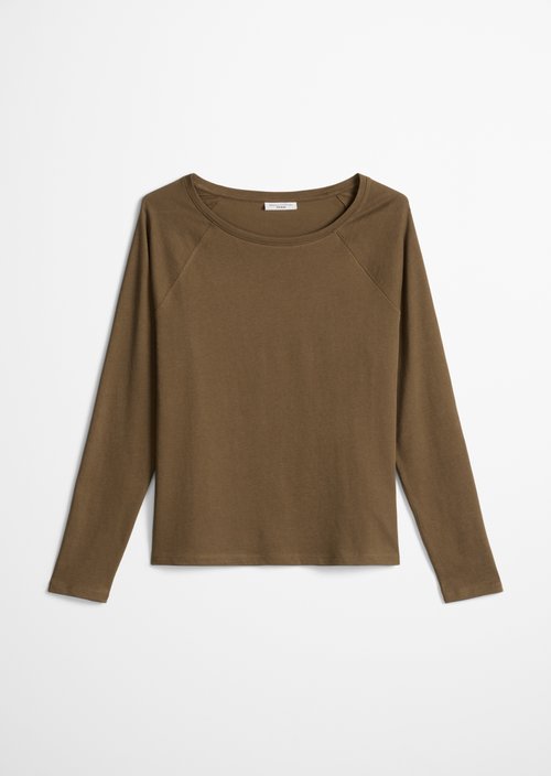 Relaxed-fit long-sleeve shirt — Hazelnut Brown