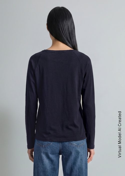 Relaxed-fit long-sleeve shirt — Blue Depths