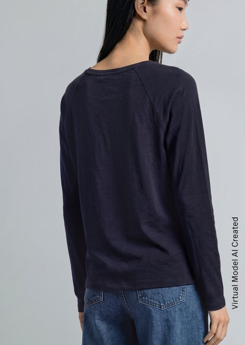Relaxed-fit long-sleeve shirt — Blue Depths