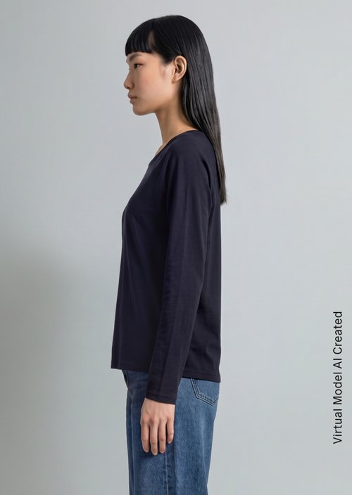 Relaxed-fit long-sleeve shirt — Blue Depths