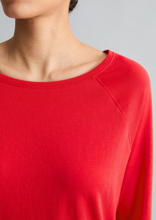 Relaxed-fit long-sleeve shirt — Carmine Red
