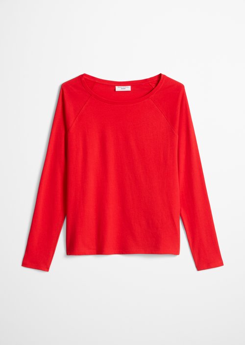 Relaxed-fit long-sleeve shirt — Carmine Red