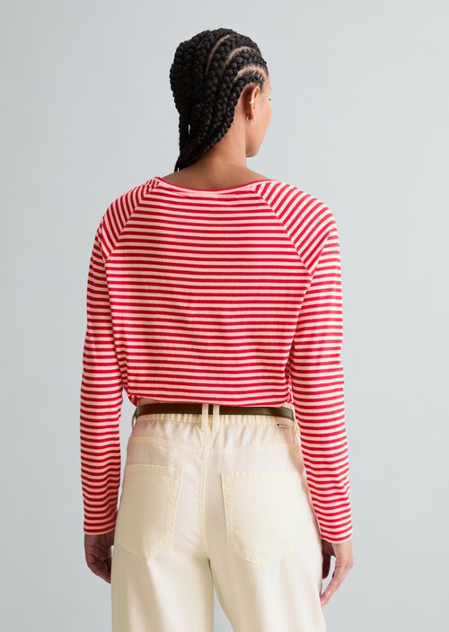 Striped longsleeve relaxed — Light Red