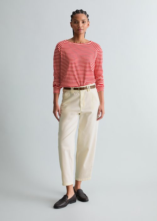 Striped longsleeve relaxed — Light Red