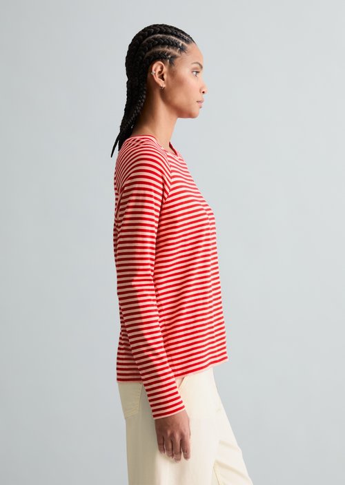 Striped longsleeve relaxed — Light Red