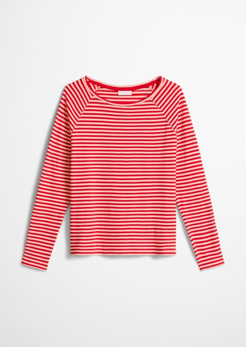 Striped longsleeve relaxed — Light Red