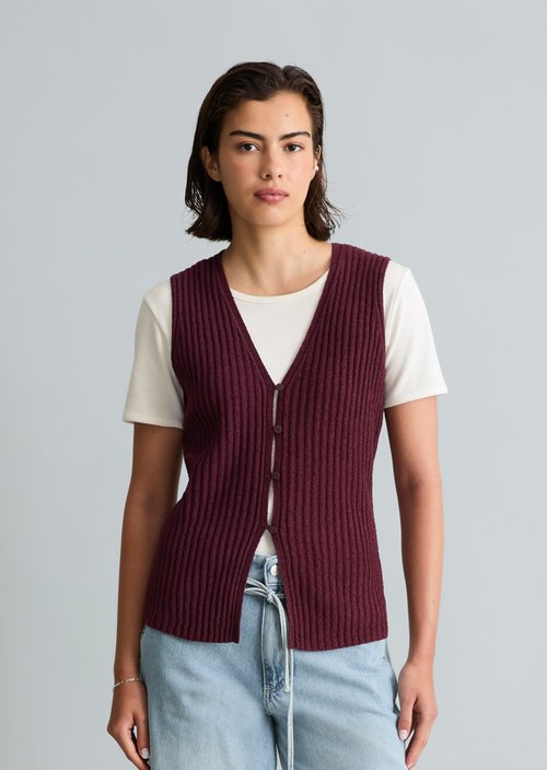 Vest slim — Merlot Red