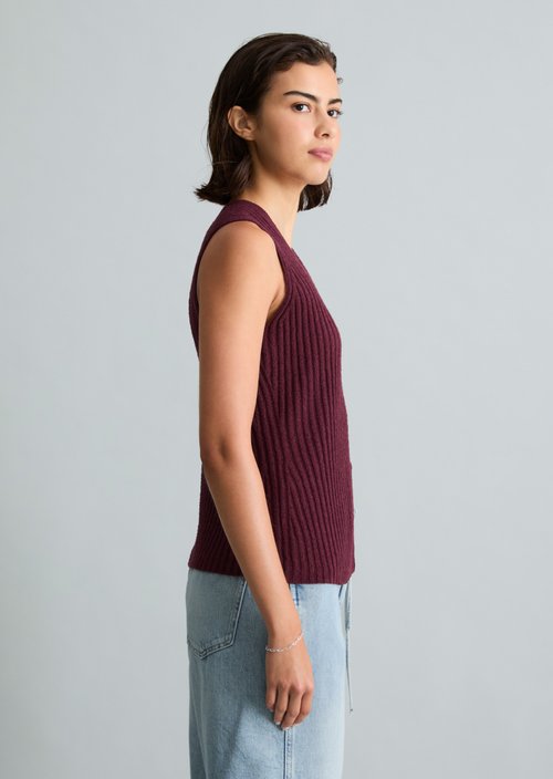 Vest slim — Merlot Red