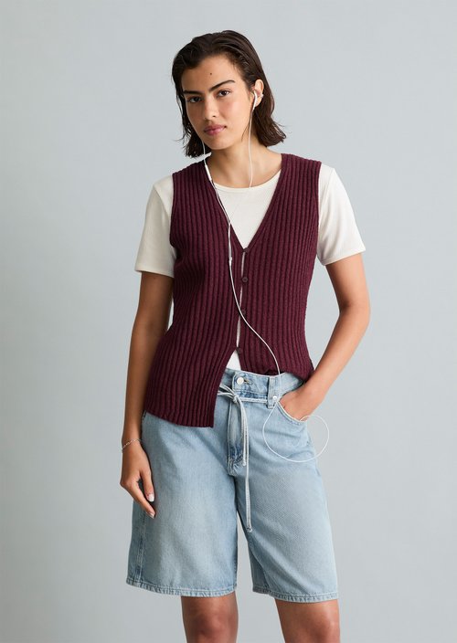 Vest slim — Merlot Red