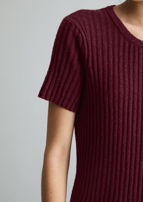 Knitted dress slim — Merlot Red