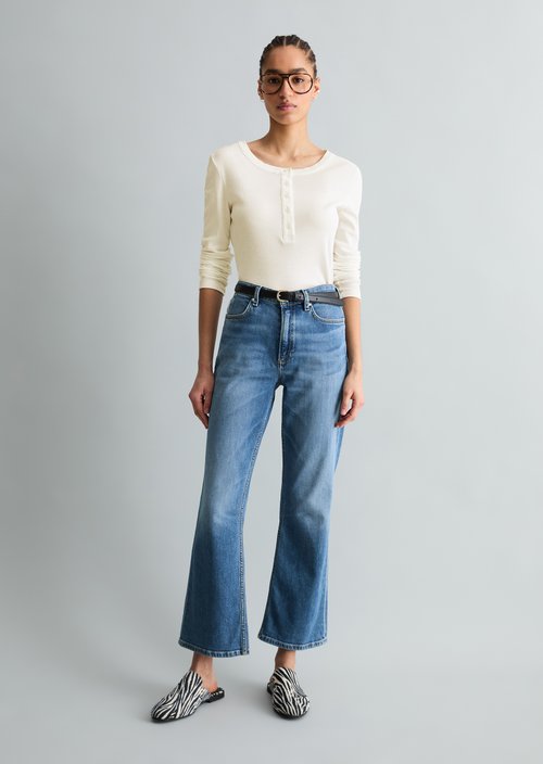 Serafino longsleeve regular — Silky White