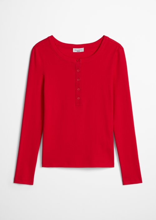 Serafino longsleeve regular — Carmine Red