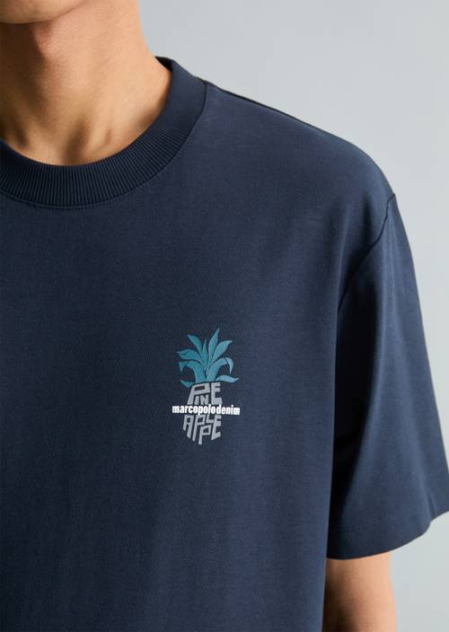 T-shirt DfC relaxed Navy Teal en vue détaillée