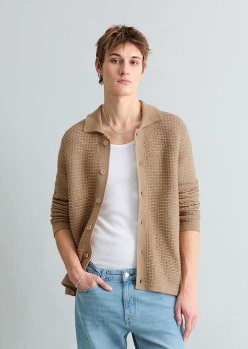 DfC cardigan loose — Frosty Sand