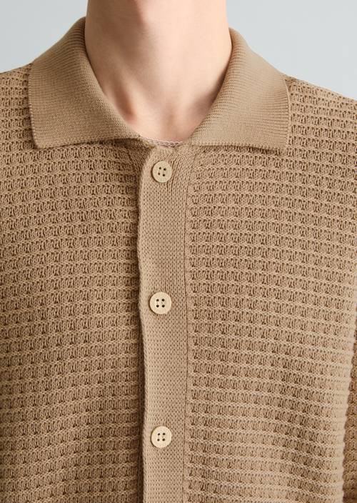 Cárdigan DfC suelto Frosty Sand en vista detallada