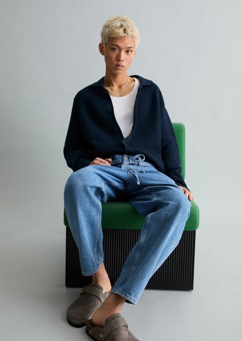 DfC cardigan loose — Navy Teal