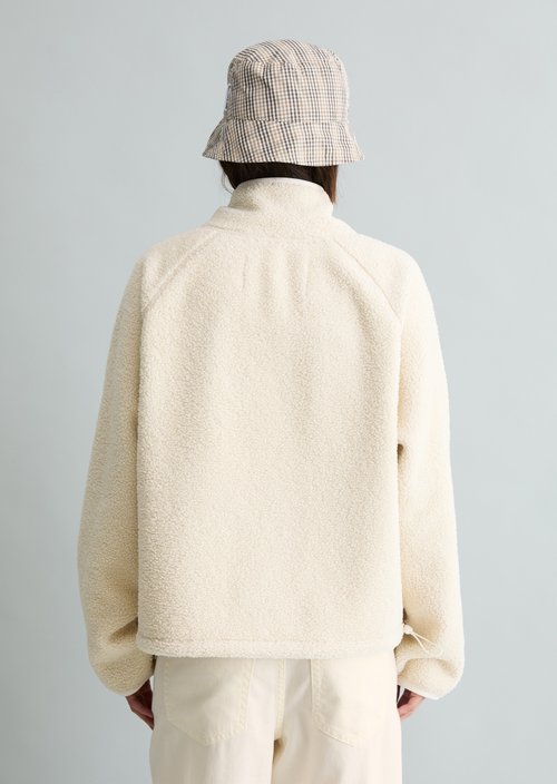 Relaxed teddy sweatshirt — Creamy White