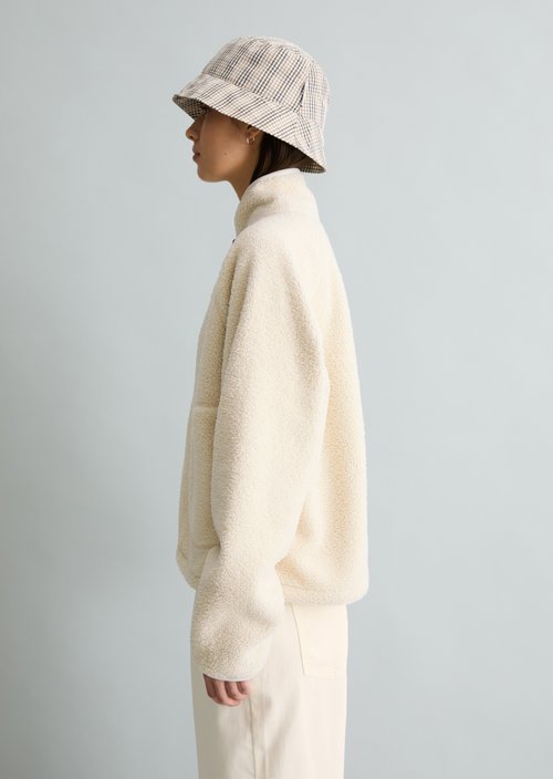 Relaxed teddy sweatshirt — Creamy White