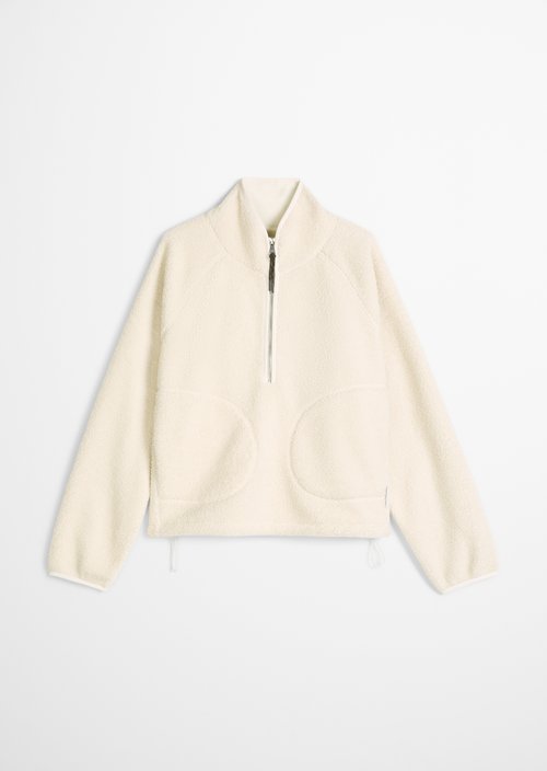Relaxed teddy sweatshirt — Creamy White