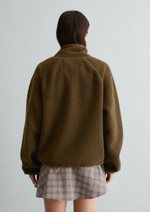 Relaxed teddy sweatshirt — Hazelnut Brown