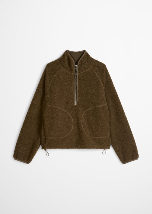 Relaxed teddy sweatshirt — Hazelnut Brown