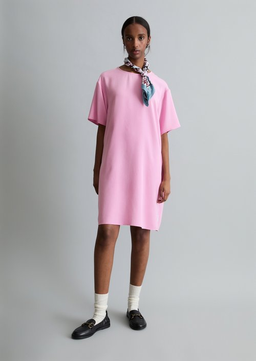 Relaxed short dress — Pale Bubblegum