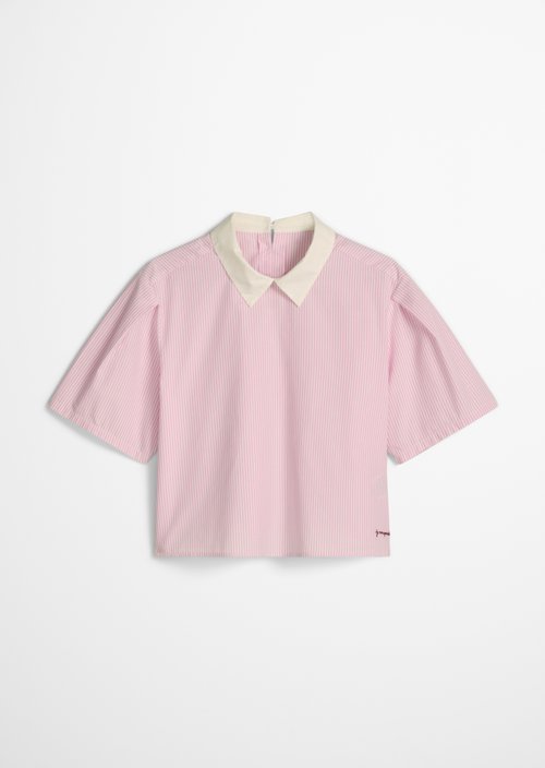 Relaxed striped blouse — Light Pink