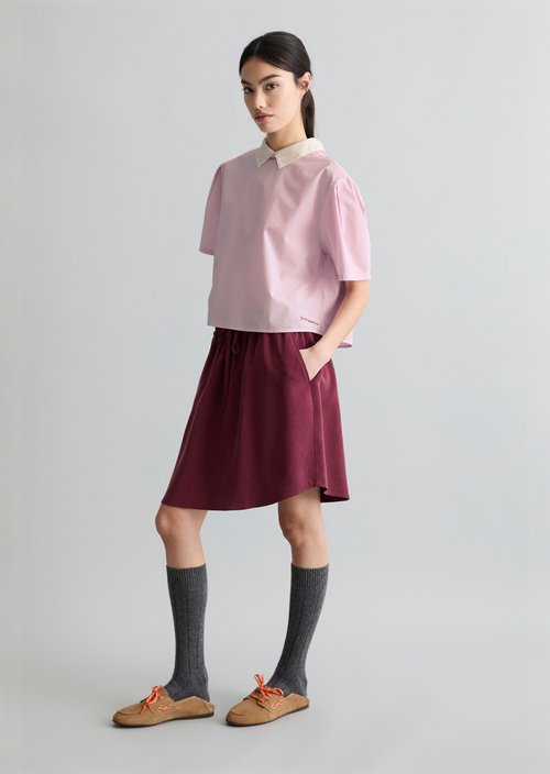 Relaxed striped blouse — Light Pink