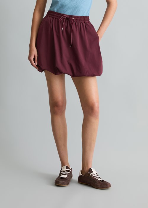Bubble skirt A-shape — Merlot Red