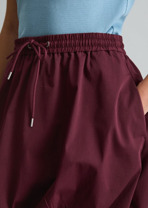 Bubble skirt A-shape — Merlot Red