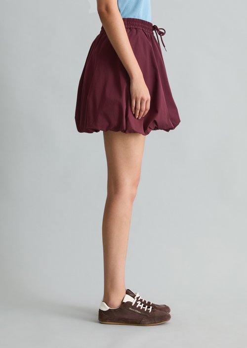 Bubble skirt A-shape — Merlot Red