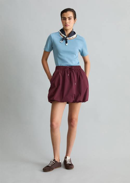 Falda burbuja en forma de A Merlot Red en vista frontal