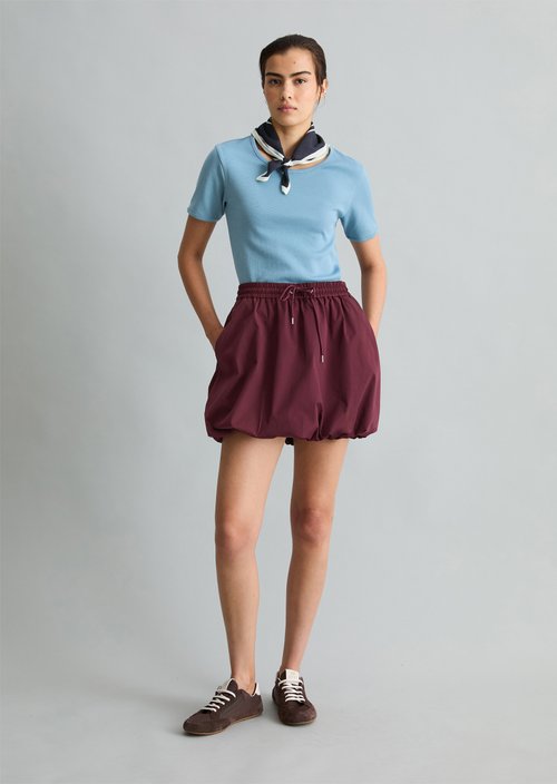 Bubble skirt A-shape — Merlot Red