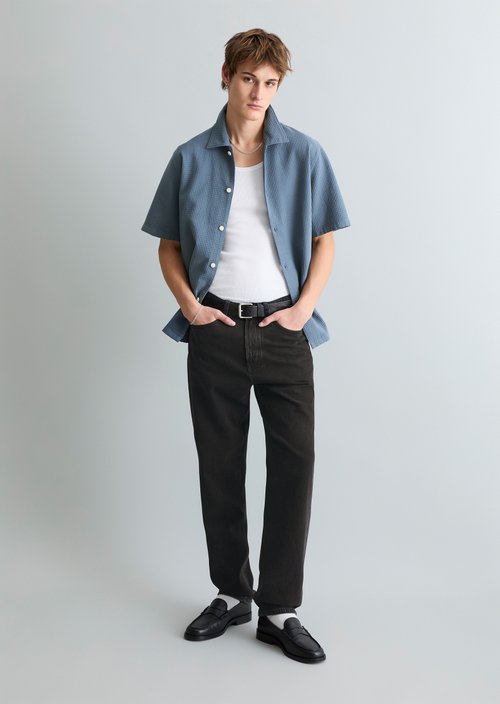 Regular short-sleeved shirt — Cadet Blue