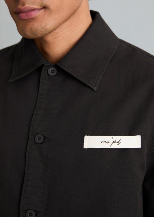 Twill overshirt regular — Broken Graphite