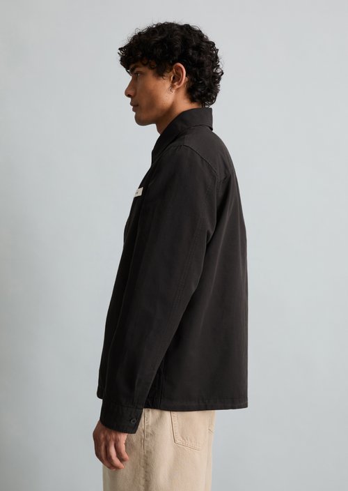 Twill overshirt regular — Broken Graphite