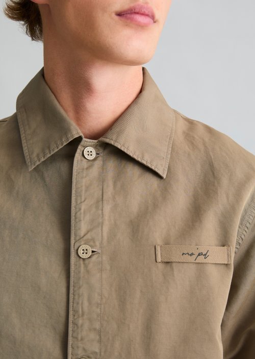 Twill overshirt regular — Soft Brown