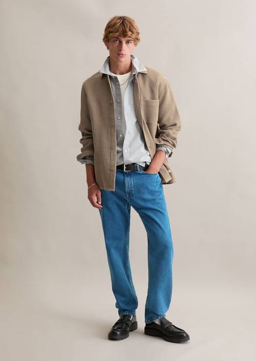 Chemise regular Cold Taupe en vue de face