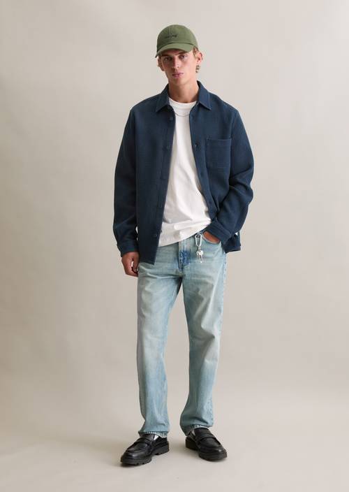 Chemise regular Navy Teal en vue de face